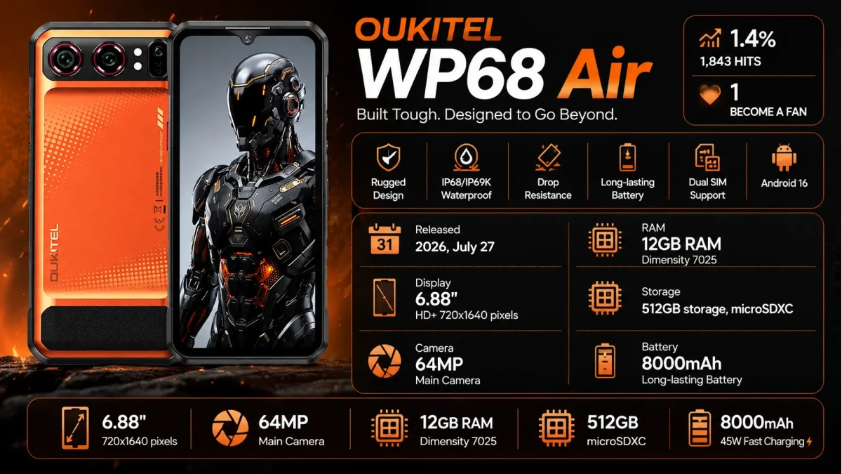Oukitel WP68 Air Smartphone price in Bangladesh